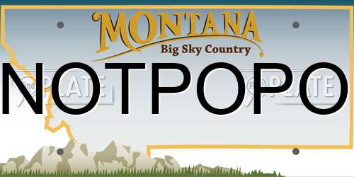 NOTPOPO Montana License Plate