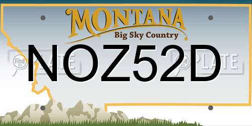 NOZ52D Montana License Plate