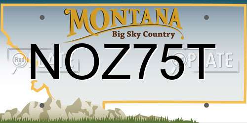 NOZ75T Montana License Plate