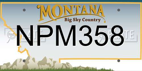 NPM358 Montana License Plate