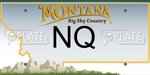 NQ Montana License Plate
