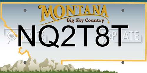 NQ2T8T Montana License Plate