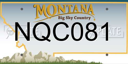 NQC081 Montana License Plate