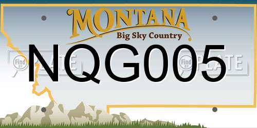 NQG005 Montana License Plate
