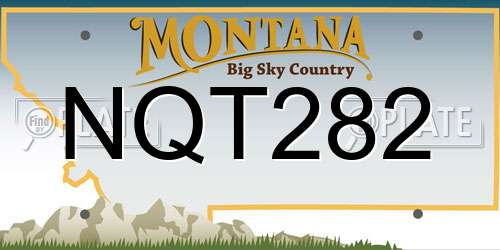 NQT282 Montana License Plate