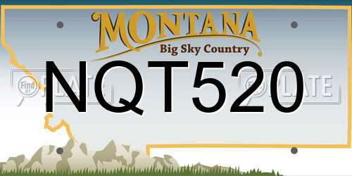 NQT520 Montana License Plate