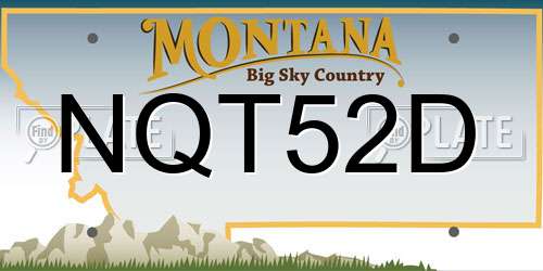 NQT52D Montana License Plate