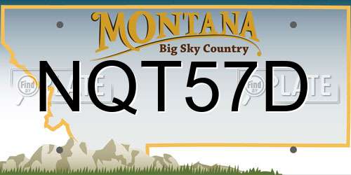 NQT57D Montana License Plate