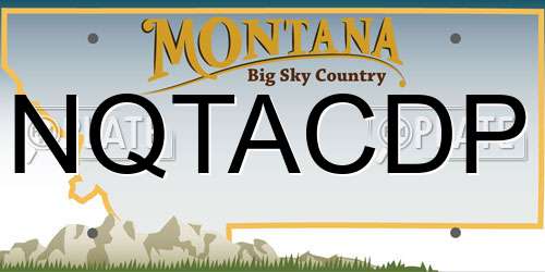 NQTACDP Montana License Plate