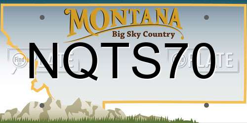NQTS70 Montana License Plate
