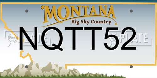 NQTT52 Montana License Plate
