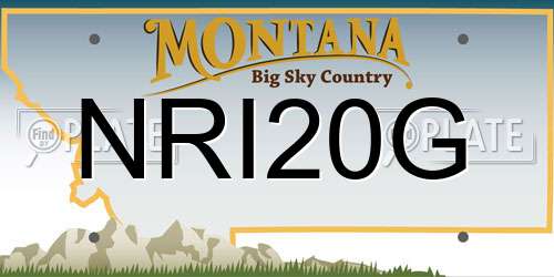 NRI20G Montana License Plate
