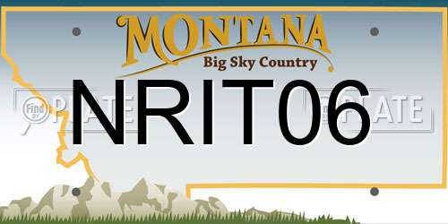 NRIT06 Montana License Plate
