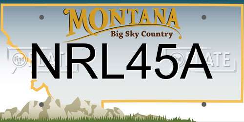 NRL45A Montana License Plate