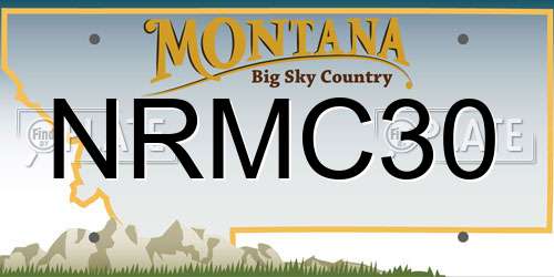 NRMC30 Montana License Plate