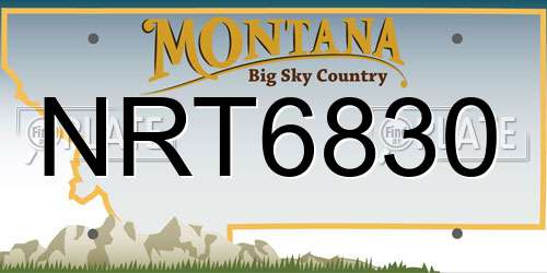 NRT6830 Montana License Plate