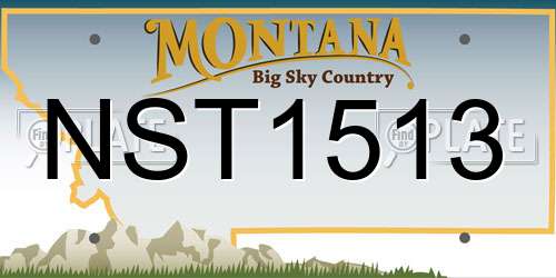 NST1513 Montana License Plate