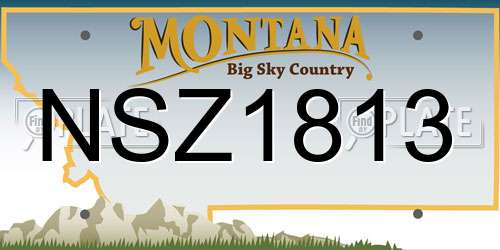 NSZ1813 Montana License Plate