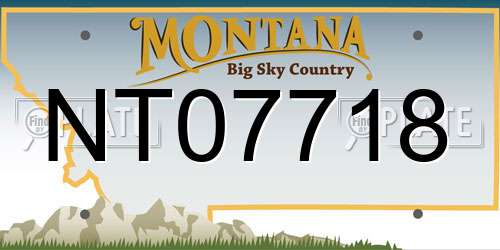 NT07718 Montana License Plate