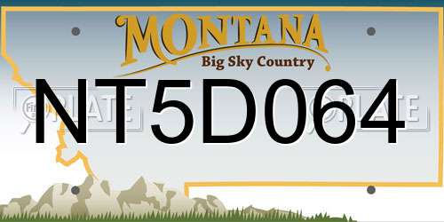 NT5D064 Montana License Plate