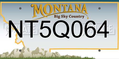 NT5Q064 Montana License Plate