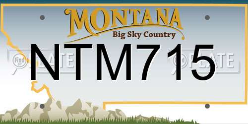 NTM715 Montana License Plate