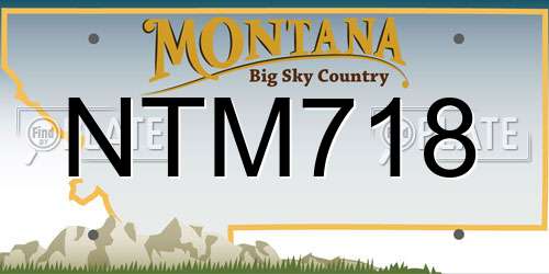 NTM718 Montana License Plate