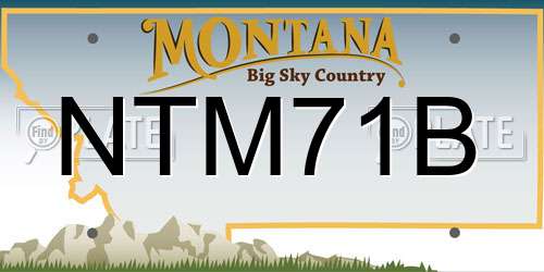 NTM71B Montana License Plate