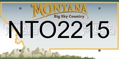 NTO2215 Montana License Plate