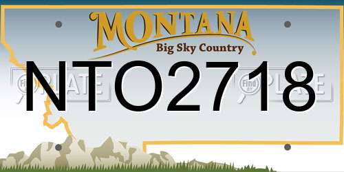 NTO2718 Montana License Plate