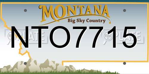 NTO7715 Montana License Plate