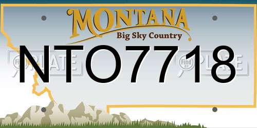 NTO7718 Montana License Plate