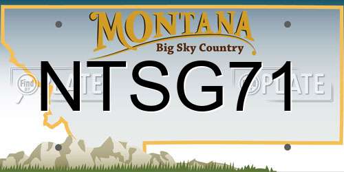 NTSG71 Montana License Plate