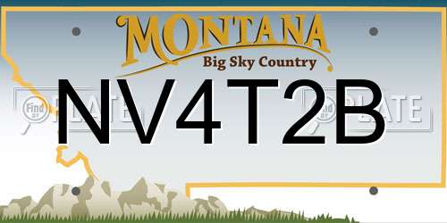 NV4T2B Montana License Plate