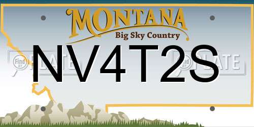 NV4T2S Montana License Plate