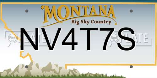 NV4T7S Montana License Plate