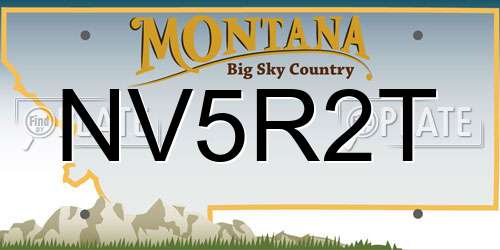 NV5R2T Montana License Plate