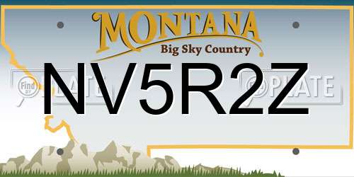 NV5R2Z Montana License Plate