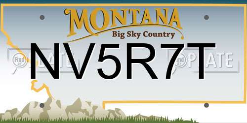 NV5R7T Montana License Plate