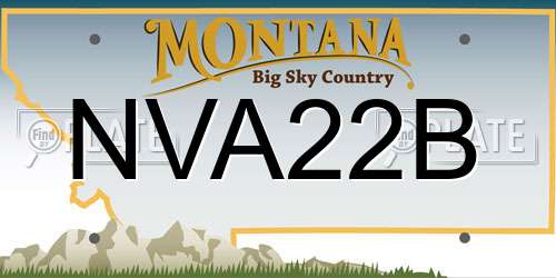 NVA22B Montana License Plate