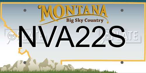 NVA22S Montana License Plate
