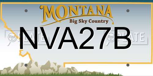 NVA27B Montana License Plate
