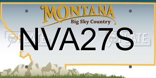 NVA27S Montana License Plate