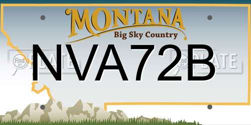 NVA72B Montana License Plate