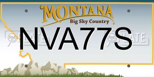 NVA77S Montana License Plate