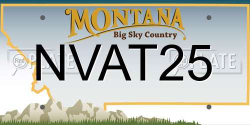 NVAT25 Montana License Plate