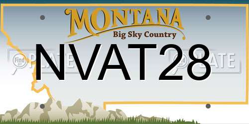 NVAT28 Montana License Plate