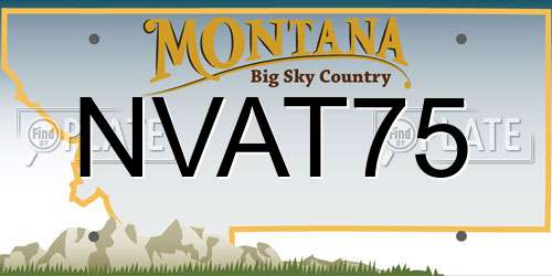 NVAT75 Montana License Plate
