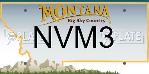 NVM3 Montana License Plate