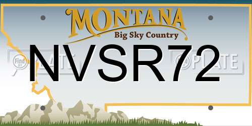 NVSR72 Montana License Plate